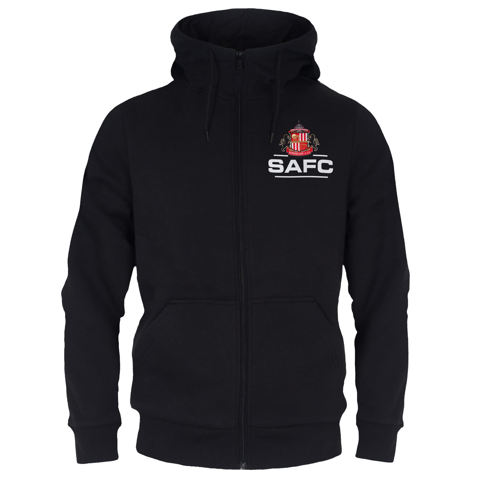 Sunderland AFC Official Football Gift Mens Fleece Zip Hoody Black Small