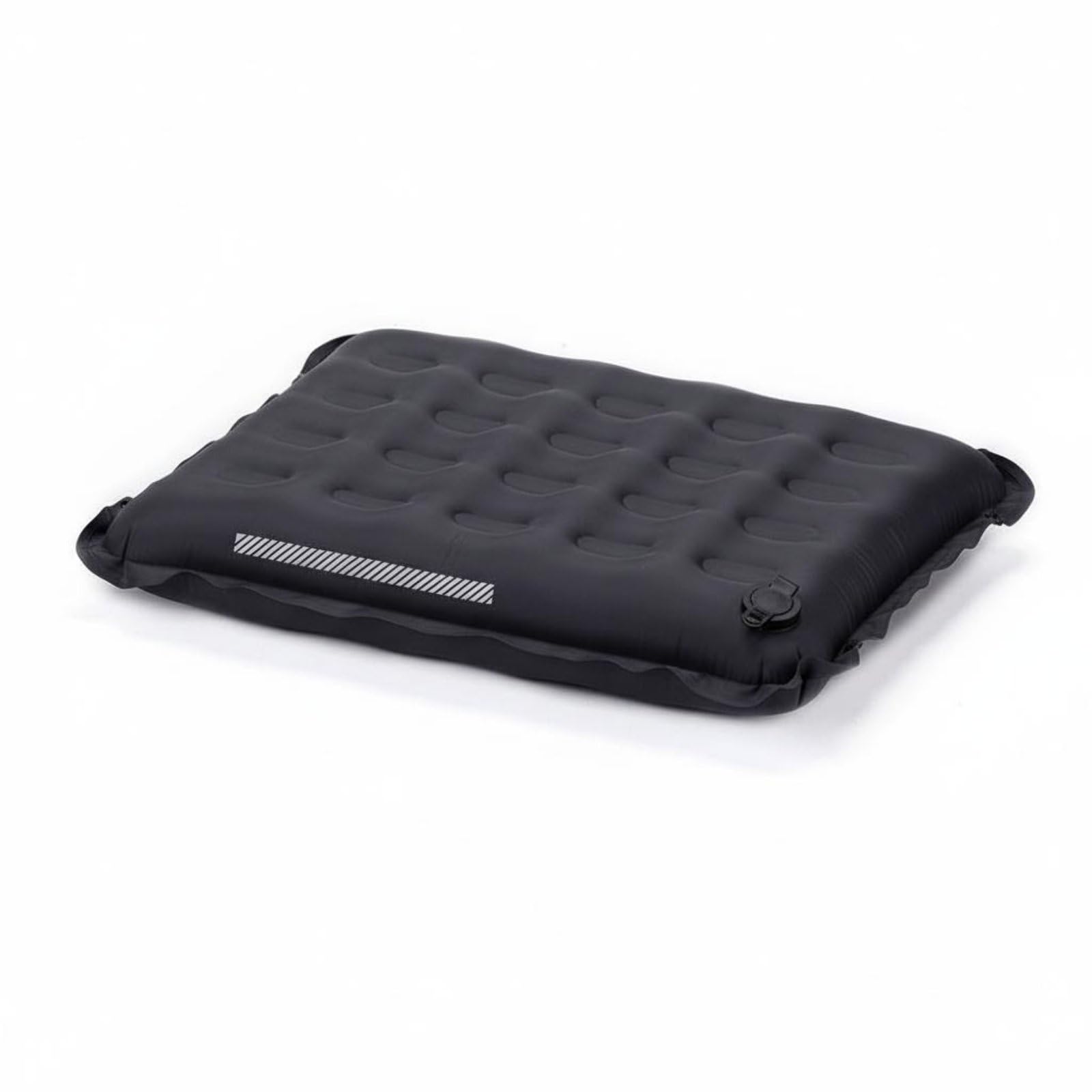 Cuscino for sedile da esterno Tappetino da campeggio gonfiabile Tappetino portatile Design ergonomico di supporto con TPU in nylon denso e riflettente(Dark Gray)