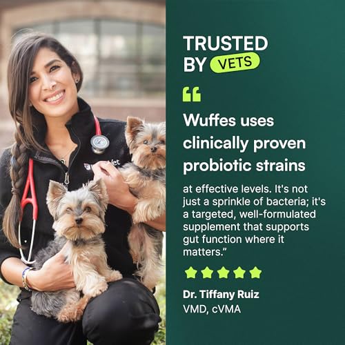 Wuffes Daily Probiotic for Dogs - Supports Digestive Health, Gut Balance, and Immune System - with Prebiotics, Marshmallow Root, and Pumpkin Powder - 60 Soft Chews - Image 4