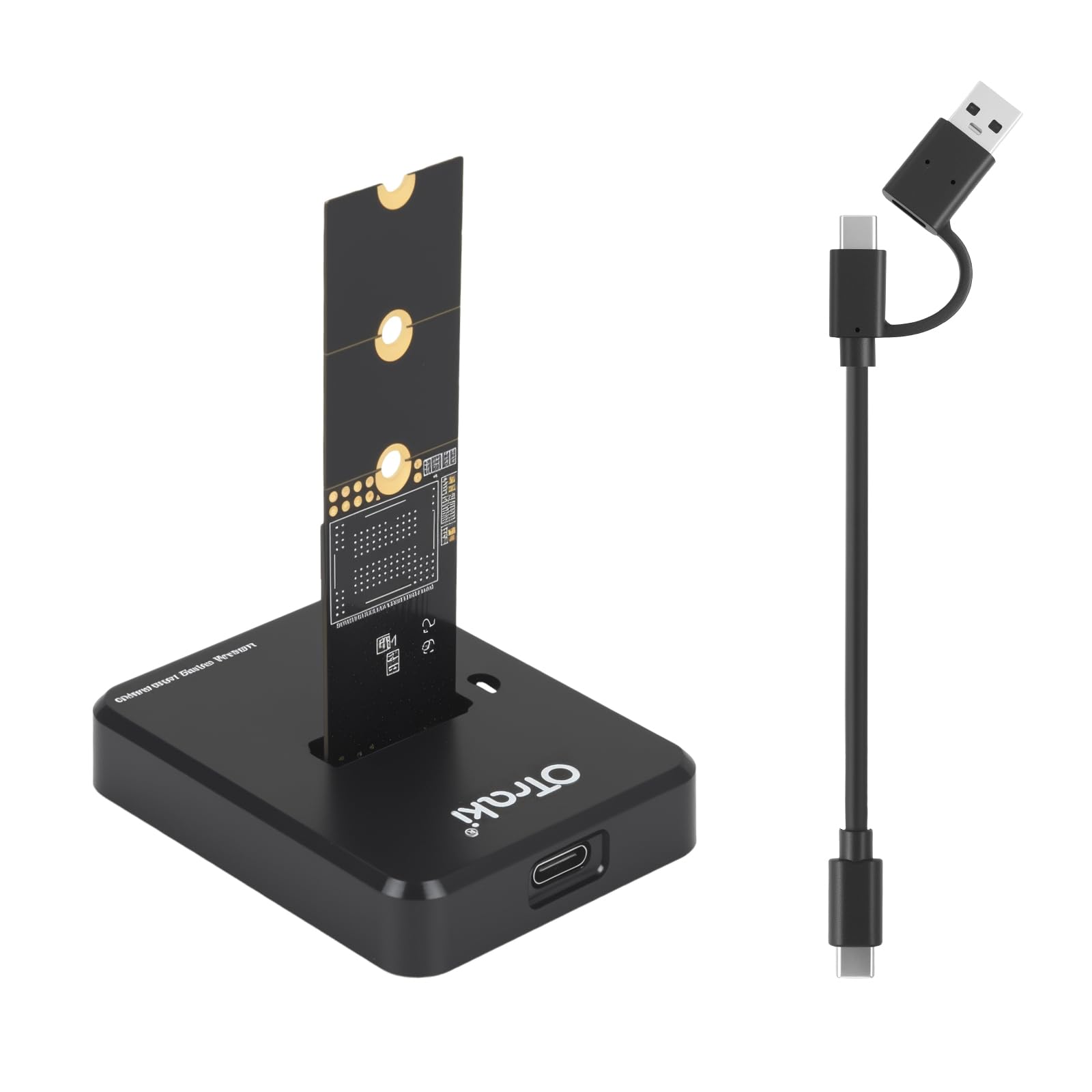 OTraki Station d'accueil M.2 NVMe & SATA, USB 3.1 Gen 2 10Gbps Adaptateur USB NVMe pour Clé M-Key B&M-Key, Adaptateur Double Protocole M2 Boîtier SSD pour 2230 2242 2260 2280 SSDs