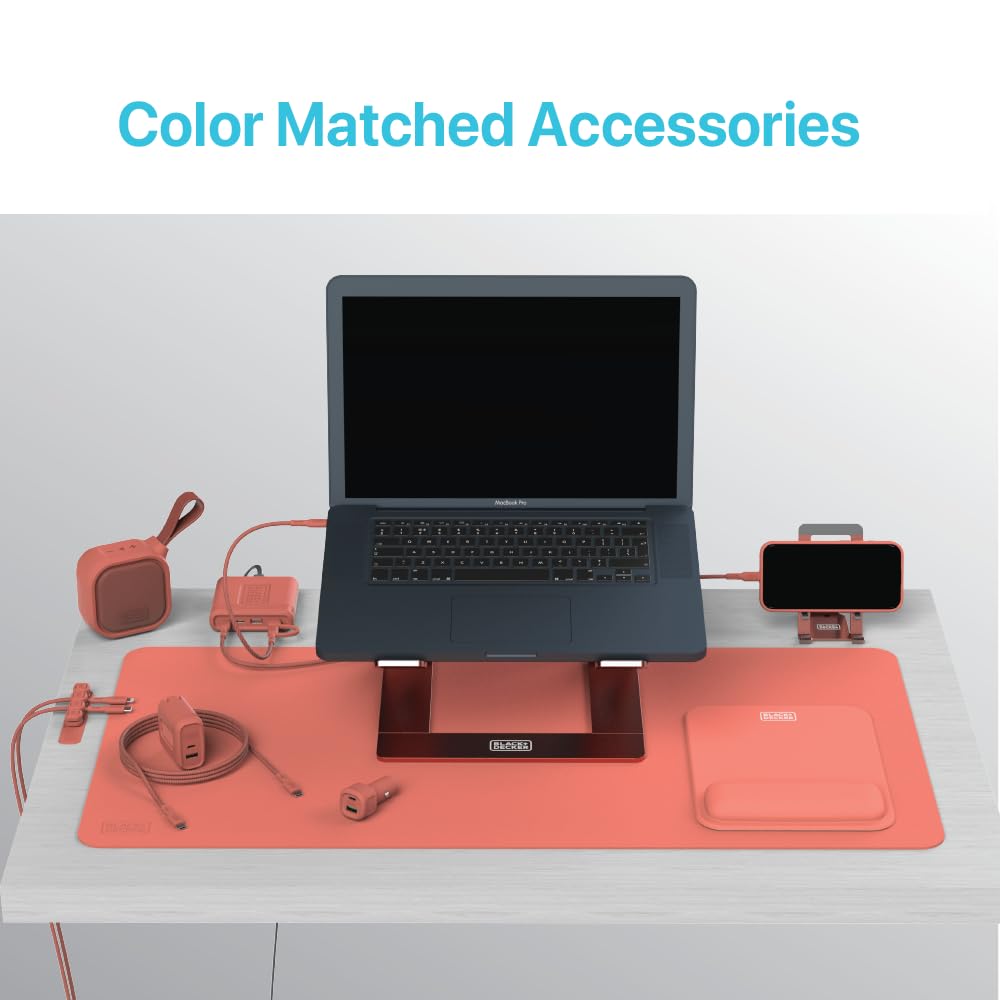 BLACK+DECKER Supporto per laptop da scrivania, supporto ergonomico per laptop per scrivania, supporto per laptop compatibile con MacBook Notebook Computer - Supporto per computer portatile - Accessori