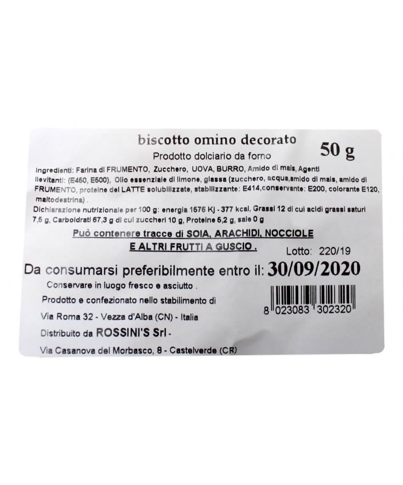 ROSSINI'S BISCOTTO OMINO DI ZENZERO DECORATO 50 GR