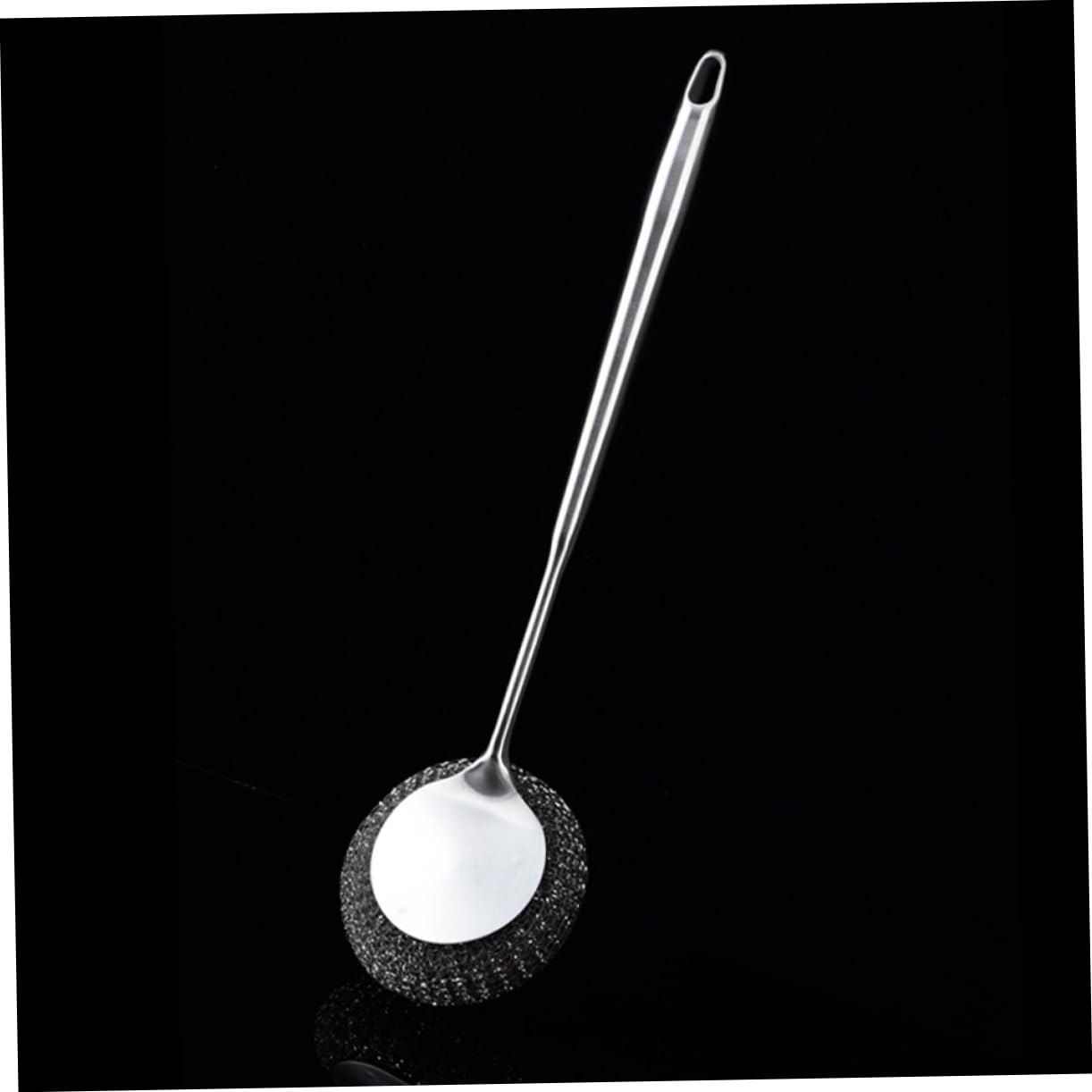 2 Cepillos Inoxidable para Sartenes Ollas Platos con Mango De Lana De Alambre para Limpiar Platos Estropajo De Cocina Acero Inoxidable 304 Plateado