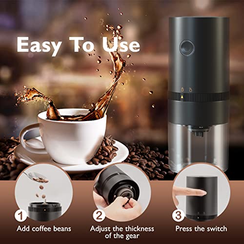 COPIC Elektrische Frässtifte Kaffeemühle Nüsse und Gewürzmühle Kapazität 30 g mit Keramik konischer Frässtifte… – Bild 6