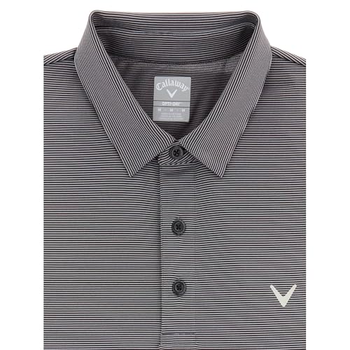 Callaway Performance Polo de Golf para Hombre con Tecnología de Absorción de Humedad | Polo de 3 Botones - Raya Caviar Talla XL miniatura 5