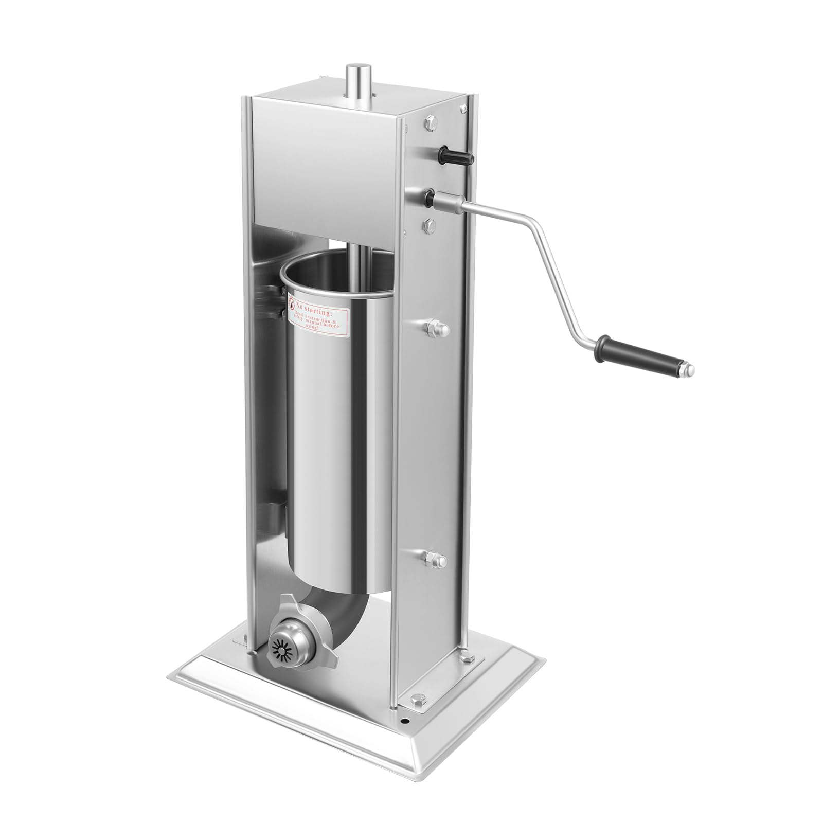 Stainless Steel Manual Churros Maker Machine - 1.32 Gallon Capacity, 6 Nozzles, Easy to Operate & Clean, Perfect for Home & Commercial Use