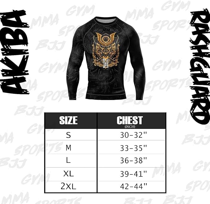 AKIBA Full Sleeve Compression Rash Guard for Men (Black, 38) | High-Performance Fit Athletic Shirt for MMA, BJJ, Gym, Running, Cycling | Moisture-Wicking, Durable Fabric with Crew Neck Design 3