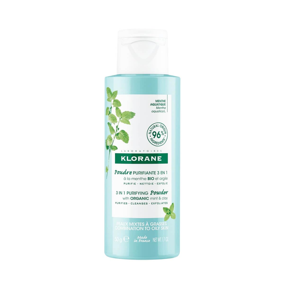 Klorane 3 in 1 Purifying Powder with Organic Mint and Clay 50g