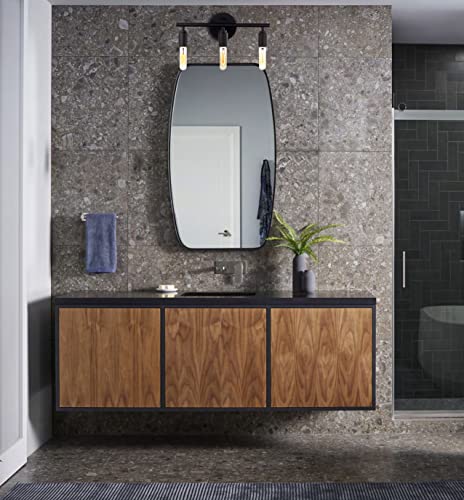 Phansthy Simplicity 3 Light Bathroom Vanity Light Fixture, Modern Wall Sconces Lighting Fixture Wall Lights For Hallway And Bedroom, Vintage Edison Wall Lamp Lighting Fixture (Matte Black) #TOP5