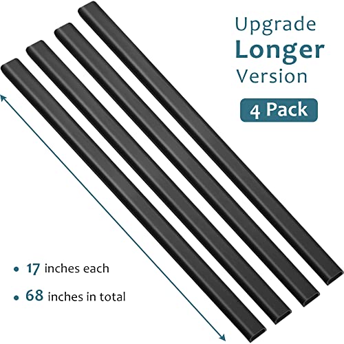Cubiertas para cables para 2 cordones, 68 pulgadas para ocultar cables, montaje en pared y canal en J ZhiYo para gestión de cables bajo escritorio (4x15.7 pulgadas) paquete miniatura 4