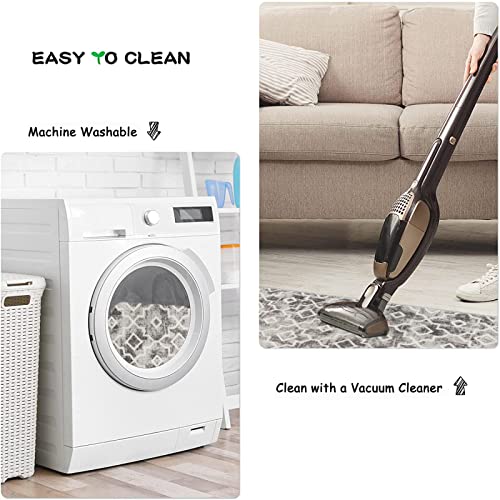 Moynesa Washable Area Rug - 2X3 Entryway Rugs Small For Kitchen Sink Rug, Non-Slip Doormat Modern Geometric Distressed Low-Pile Floor Carpet For Indoor Laundry Bathroom Bedroom #TOP2