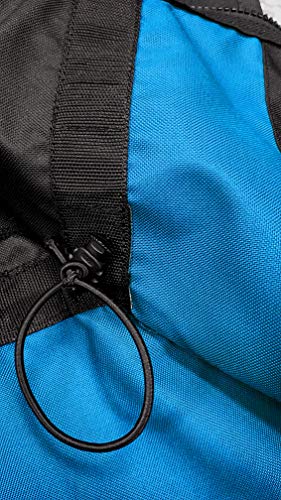 Dingo Hundetrainingsweste für Sport, Agility, Apportieren, Gehorsam, Wasserdicht, Viele Taschen für Spielzeug und Snacks, 2-Wege-Reißverschluss, Kordelzug an der Taille Türkis Große S 16402-2