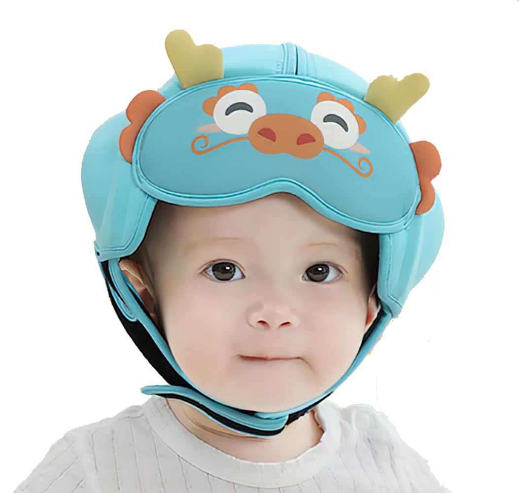 MamboBaby Safety Helmet for Crawling & Walking - Ultra Lightweight Adjustable Infant Head Protector 10-24 Months, Breathable Anti-Collision Soft Helmet with Secure Fit Design