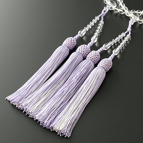 京仏壇はやし 数珠 八宗用 (八宗兼用) 本水晶 2色房 (藤色 白) (女性用) 正式 本式 数珠袋セット SW-079 京都 念珠 ｜京仏壇はやし 数珠 八宗用 (八宗兼用) 本水晶 2色房 (藤色 白) (女性用) 正式 本式  数珠袋セット  SW-079 京都  念珠｜数珠 オンライン通販