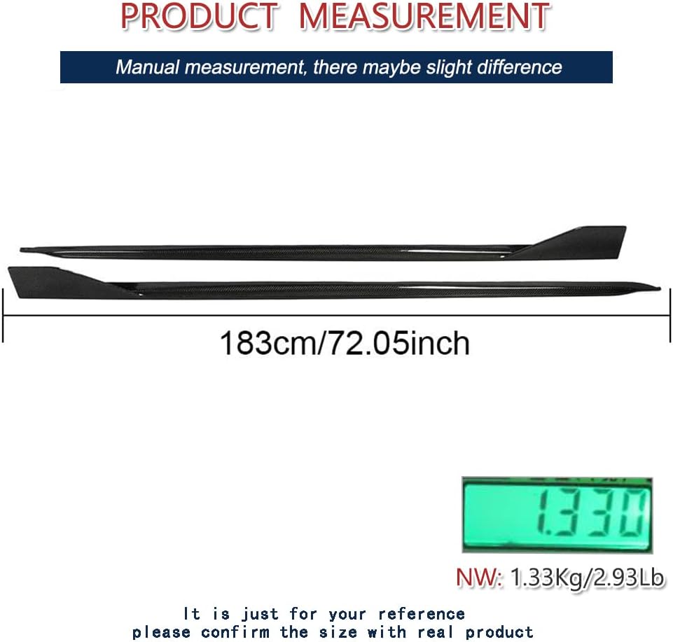 Carbon Fiber Side Skirts for BMW 1 Series F40 118i 2020-2022 M Sport Hatchback 4-Door Car Side Skirt Extension Rocker Panel Splitters Factory Outlet