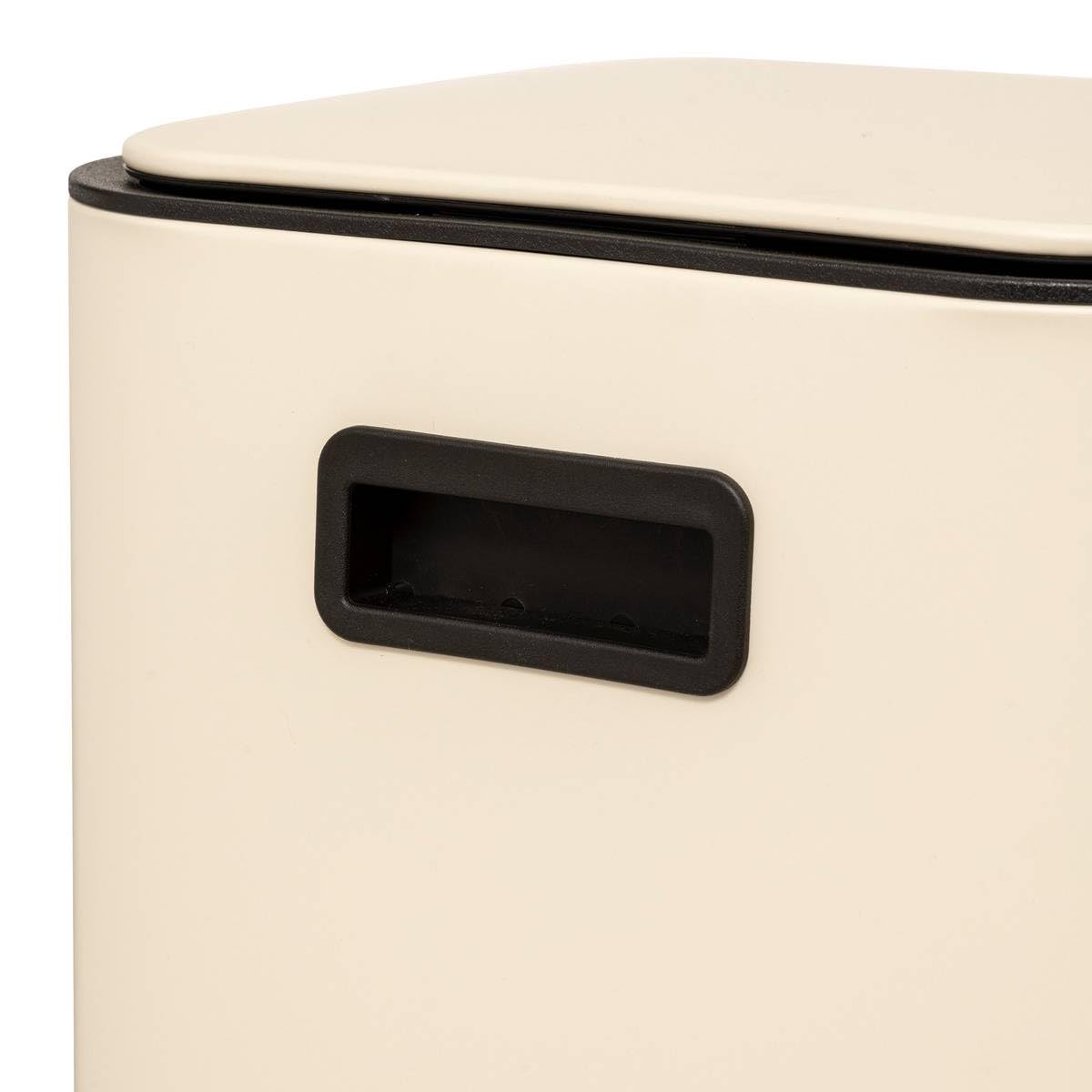 5five - poubelle delta en métal beige 30l