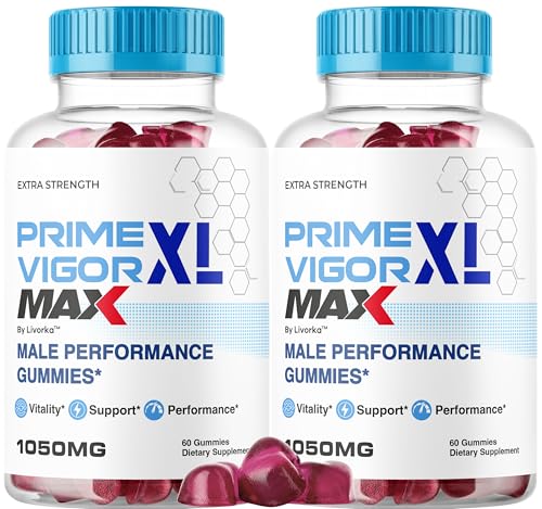 (2 Pack) Prime Vigor XL Max - PrimeVigor XL Max Gummies for Men - Maximum Strength, Prime Vigorxl Male Gummys, PrimeVigorMax Advanced Formula, PrimeVigorGummies Supplement, 120 Gummies for 2 Months