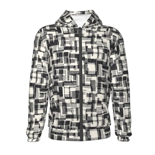 Abstract Patchwork Graphics Kids Pullover Hoodies Boys Zip Up Sweatshirts Girls Athletic Clothes with Pocket2