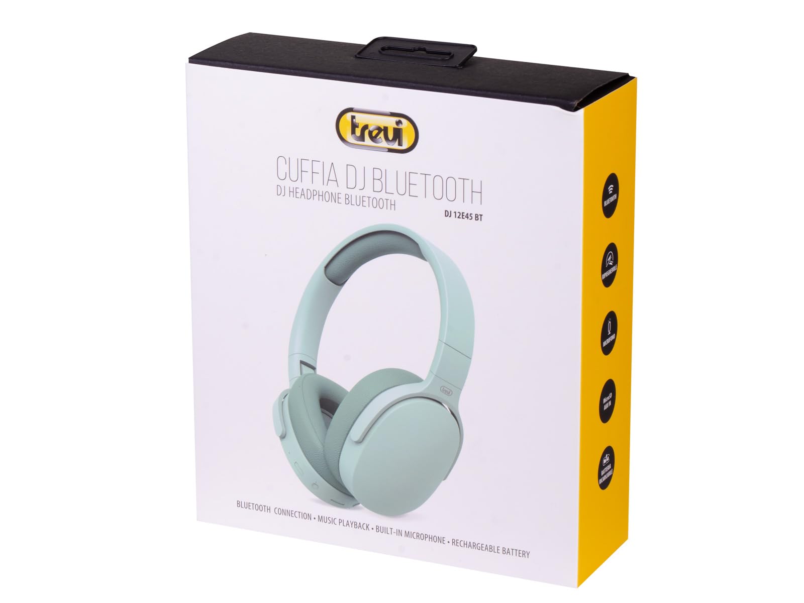 Trevi DJ 12E45 BT Cuffie Wireless con Microfono e Lettore MP3 Incorporati, Ingresso AUX-IN, con Archetto Pieghevole, Compatibili con Smartphone e PC, Autonomia 5-7 Ore, Ricarica in 1-2 Ore, Verde