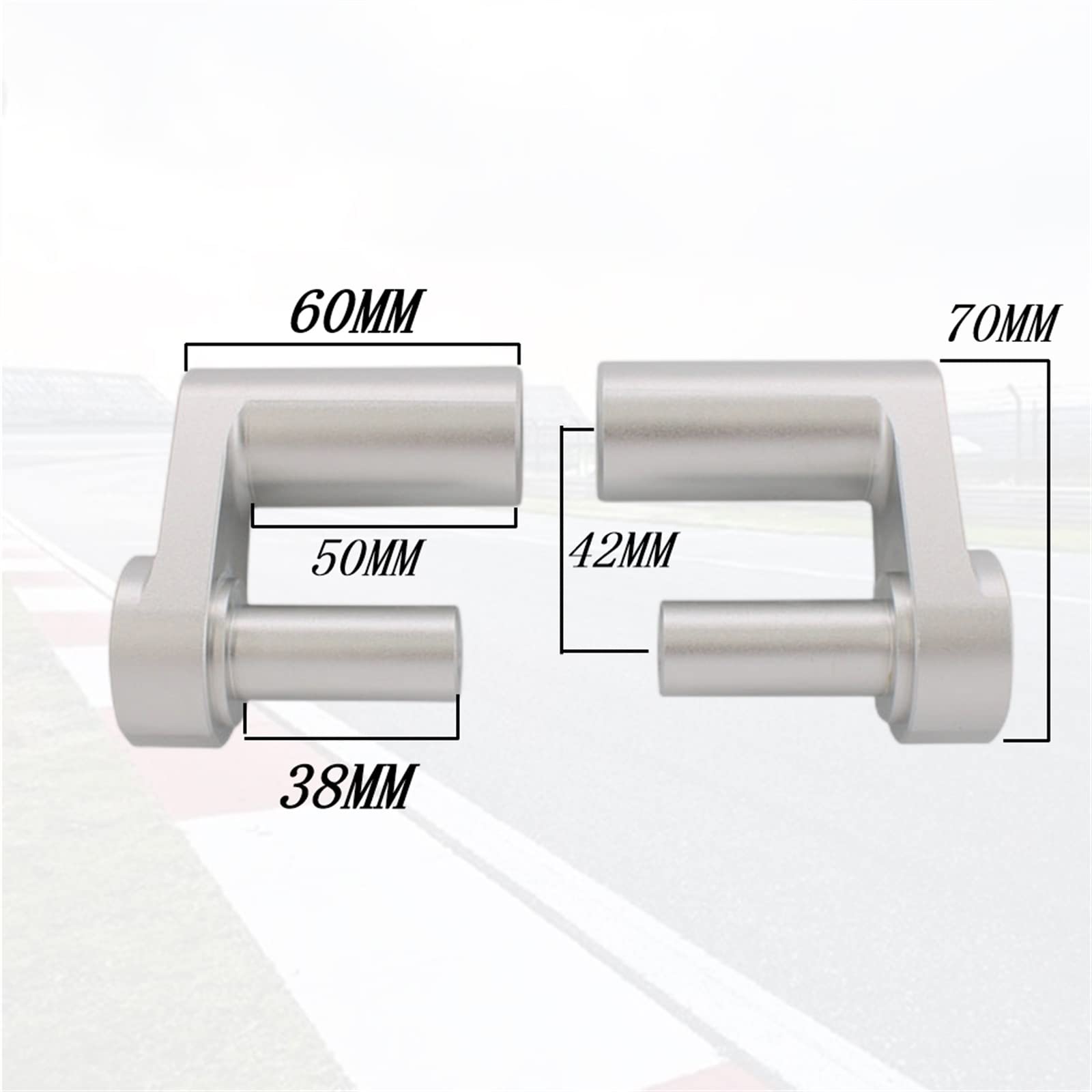 riser manubrio moto Per BMW R1200RT R1200 RT R1250RT R1250 RT 2014 2015 2016 2017 2018 2019 Moto 1.625 "Kit riser manubrio regolabile rialzo manubrio moto (Color : 2-Silver)