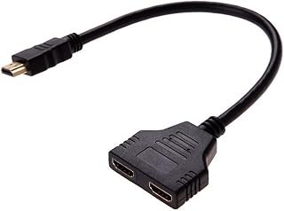 1080P HDMI Port Male to 2 Female 1 in 2 Out Splitter Cable Adapter Converter