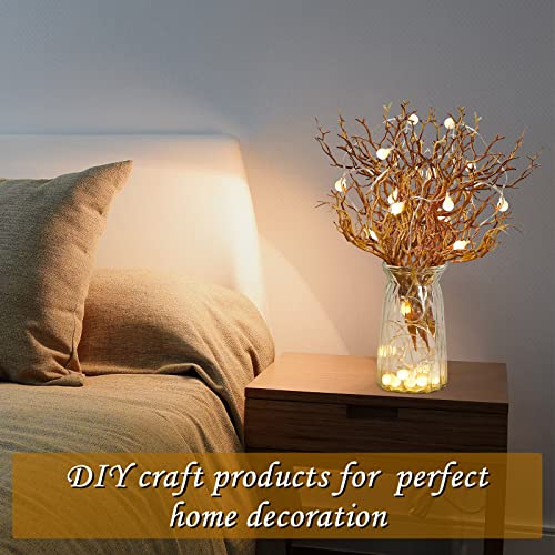 Chuangdi 8 Pieces Dried Tree Branches Artificial Antler Branch Manzanita Branches Plastic Tree Branches for Decoration for Christmas Party Various Festivals Home Hotel Decoration (Coffee)