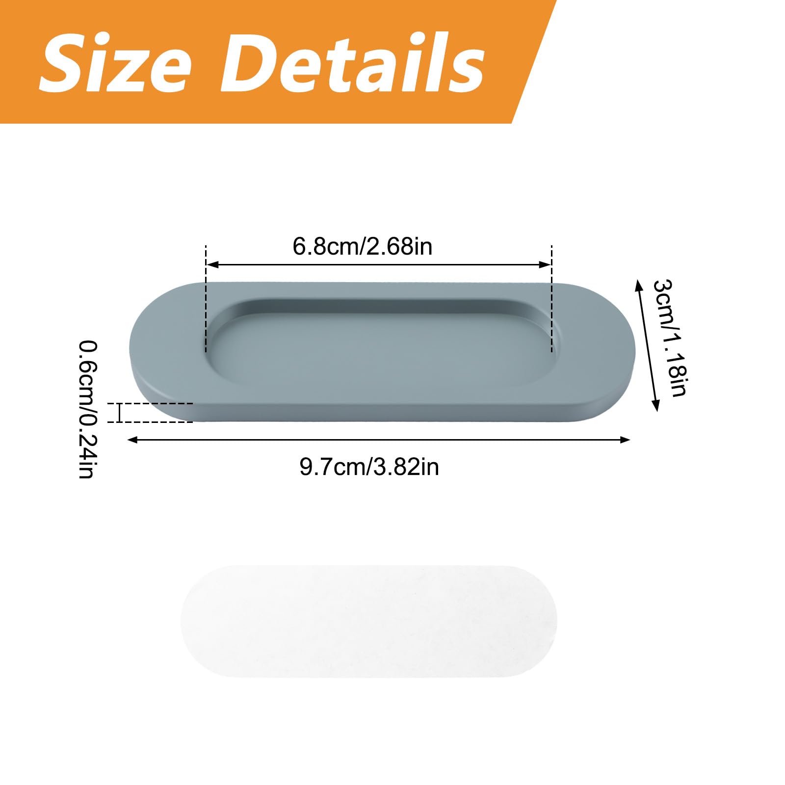 MOROBOR Self-Stick Oval Sliding Door Pulls - Image 2