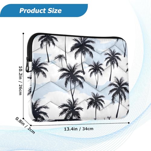 Funda para portátil 13-14 pulgadas azul con palmeras miniatura 3