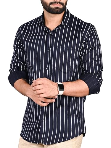 Image of Noble Monk Men's Full Sleeve Shirt | Casual Formal Button Down Top | Regular Fit Stylish Wear | Comfortable Everyday Apparel