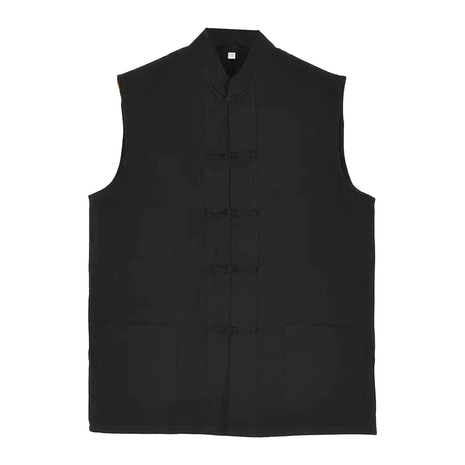 Herren Leinenweste Oversize Moderne Leichte Casual Sportjacke Sleeveless Freizeithemd Regular Fit Einfarbig Casual Button Down Shirt Westen mit Knöpfen Große Größe