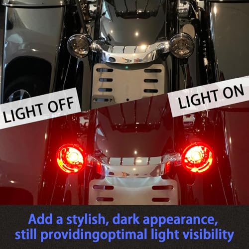 Image of Turn Signal Lens Kit,Front /Rear Bullet Turn Signal Light Replacement Lenses Covers for Harley Sportster 883 1200 /Touring Road King Electra Glide Street Glide /Softail /Dyna /V-Rod,Clear,2 PCS