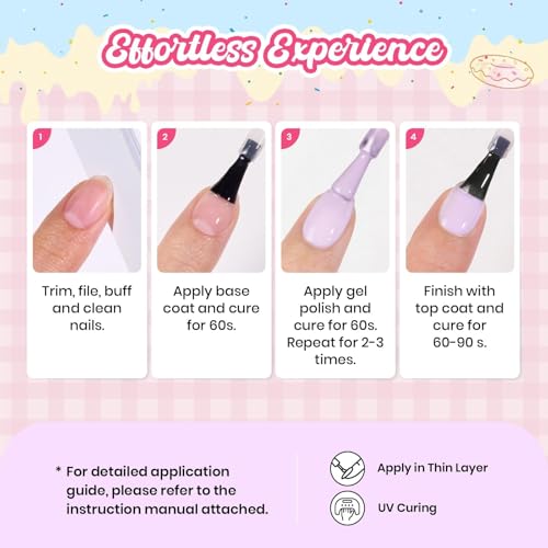 Image of Beetles Lavender Gel Nail Polish - Lavender Macarons Pastel Purple Gel Nail Polish, Same Color Same Bottle, Soak Off UV LED Lamp Pastel Nails Art, Long-Lasting Manicure Salon DIY Home Summer Nails