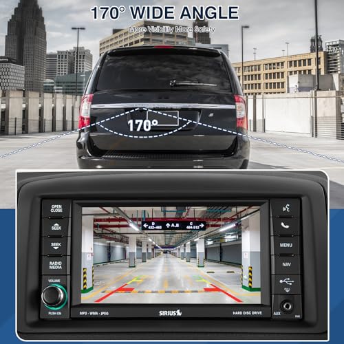 Image of Rear View Backup Camera Fit for Chrysler Town & Country 2011-2016, fit for Dodge Grand Caravan 2011-2020, Reversing Parking Assist Camera OE Replacement 4672639AA,CH1960103