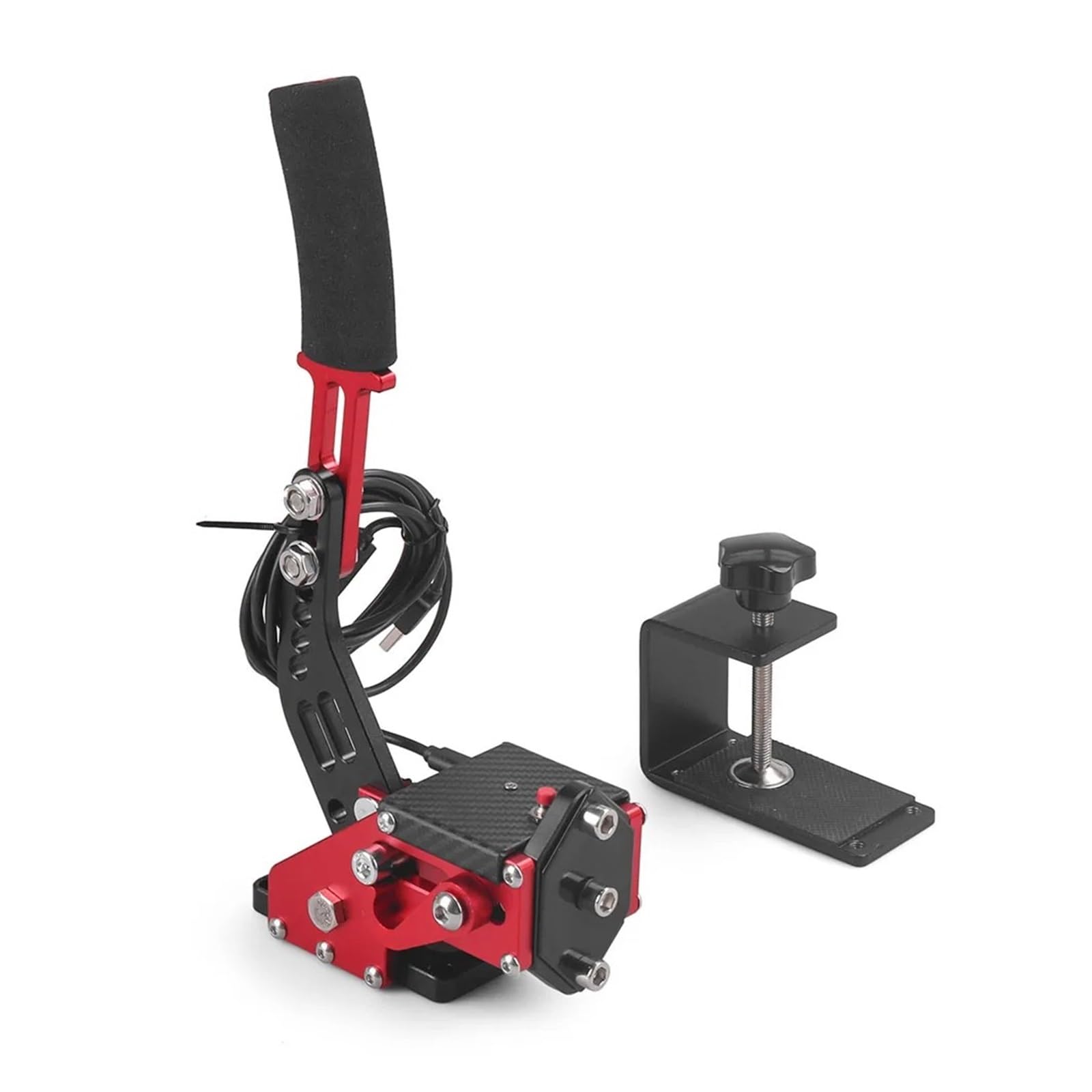 Freno De Mano USB SIM Para PS4/PS5 Para Logitech G29, Freno De Mano Universal Para Juegos De Carreras De PC Actuador Freno Estacionamiento(Rojo)