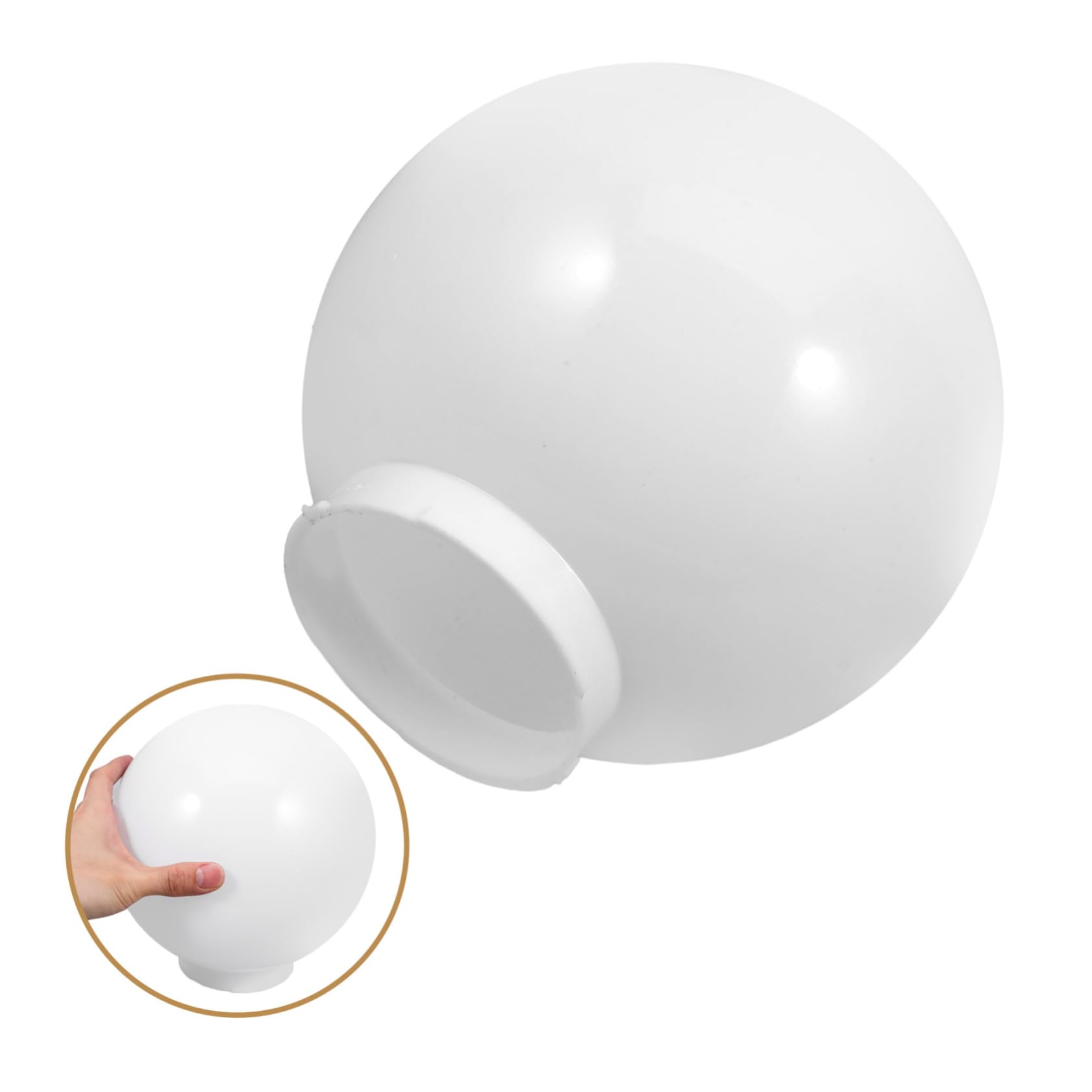 PRETYZOOM Paralume Sferico Acrilico 7.87In Coprilampada Da Esterno Globo Lampione Rotondo Protezione Lampada Per Giardino Patio Facile Installazione Decorazione