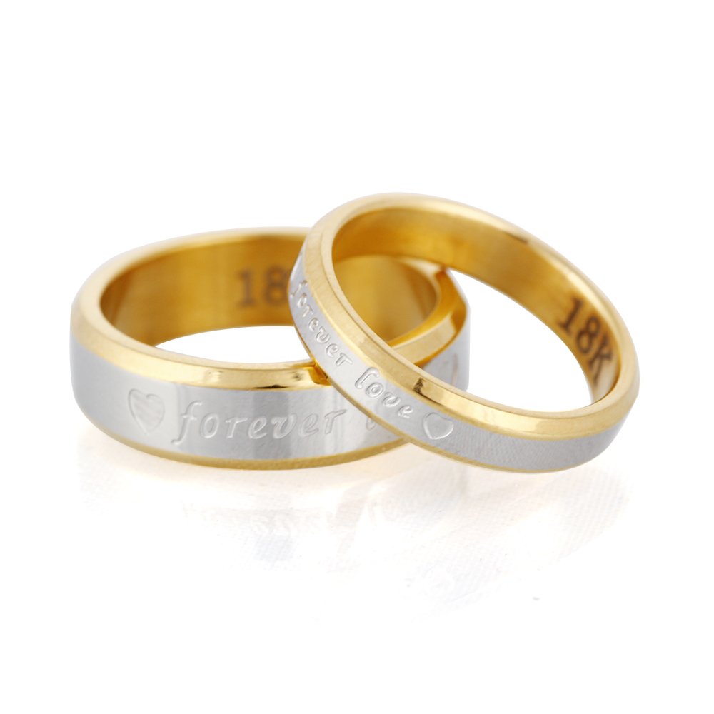 18K Plated Forever Love Couple Rings for Women/Girls & Men/Boys-image-27