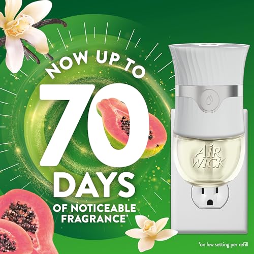 Image of Air Wick Plug-In Scented Oil Refills, Vanilla & Pink Papaya, Air Freshener, Essential Oils, Eco Friendly, 0.67 Fl Oz (Pack of 20)