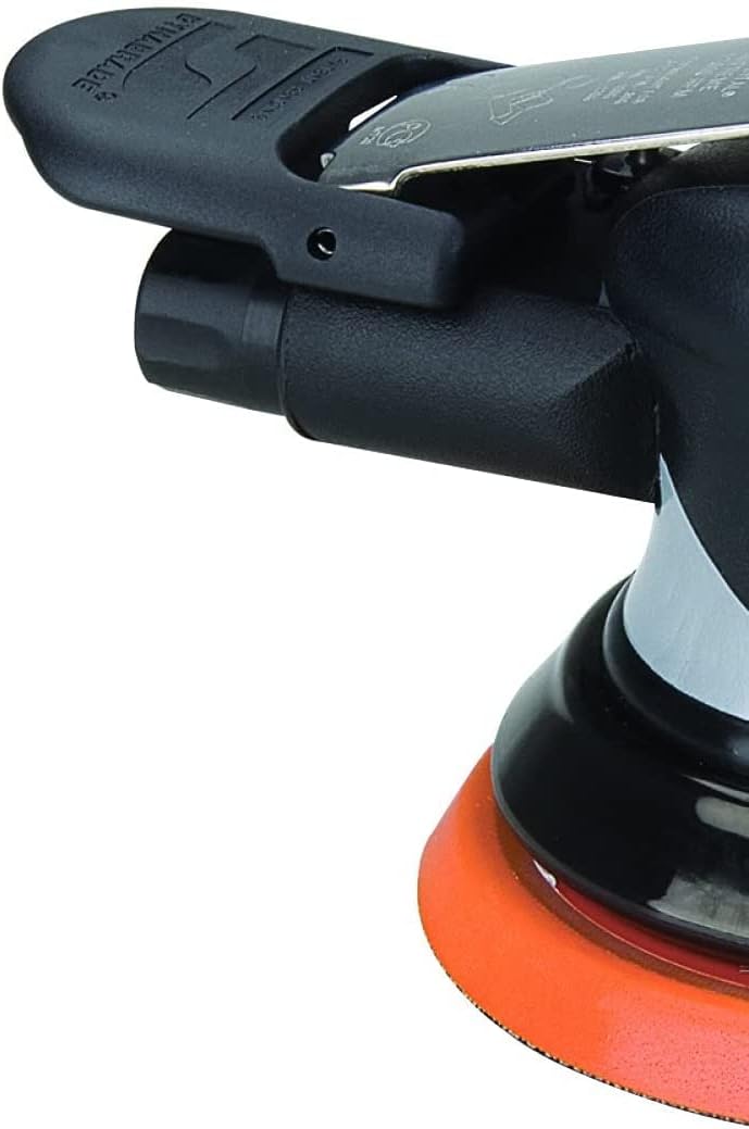 Dynabrade (56815) Dynorbital Supreme 5" (127 mm) Diameter Random Orbital Sander, Non-Vacuum | Proportionate 3/16" (5 mm) Diameter Orbit | 12000 RPM Pneumatic Motor