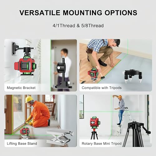 Image of 4D 16 Lines 4x360 Degree Laser Level Line Tool - Advanced Level Meter, Self-Leveling Instrument for Civil Engineering Tools, Digital Measurement and Construction Tools