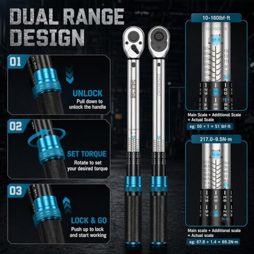 Seesii 3-Piece Torque Wrench Set
