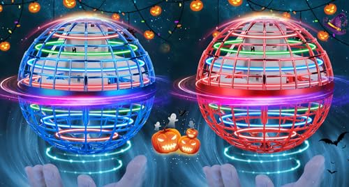 Junywell Flying Orb Ball Toys, Hand Controlled Flying Orb Magic Ball, RGB Led Lights Boomerang...