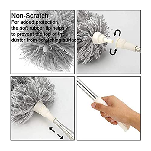 Vadrouille duster en microfibre pliante et extra longue pour capter la poussière