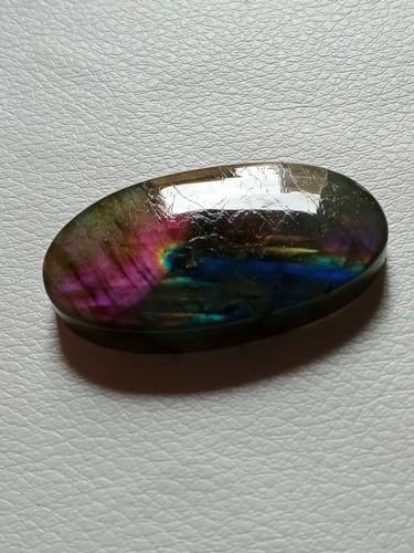 Labradorite violette haut de gamme cabochon ovale de collection
