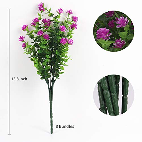 RECUTMS 8 Pcs Artificial Lavender Flower - Image 2