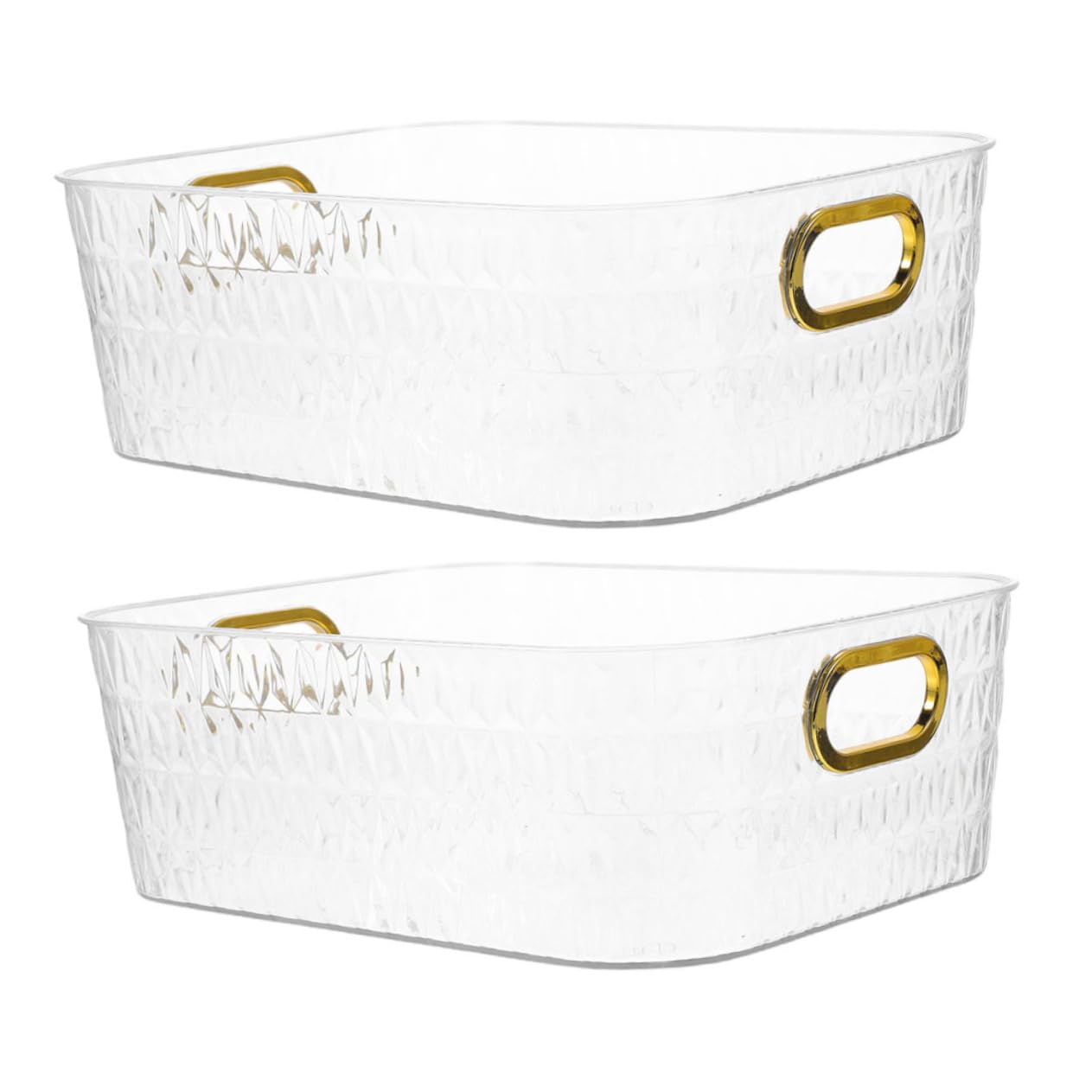 Organizer Trucchi Trasparente in Plastica 2 Pezzi per Vanity