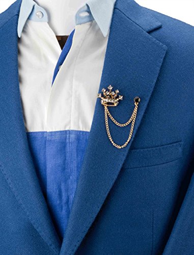Knighthood Men's Crown Chain Brooch for Men2