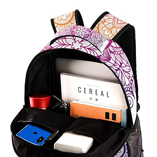 Sac à dos durable au motif géométrique Multicolore 08 pour l'école