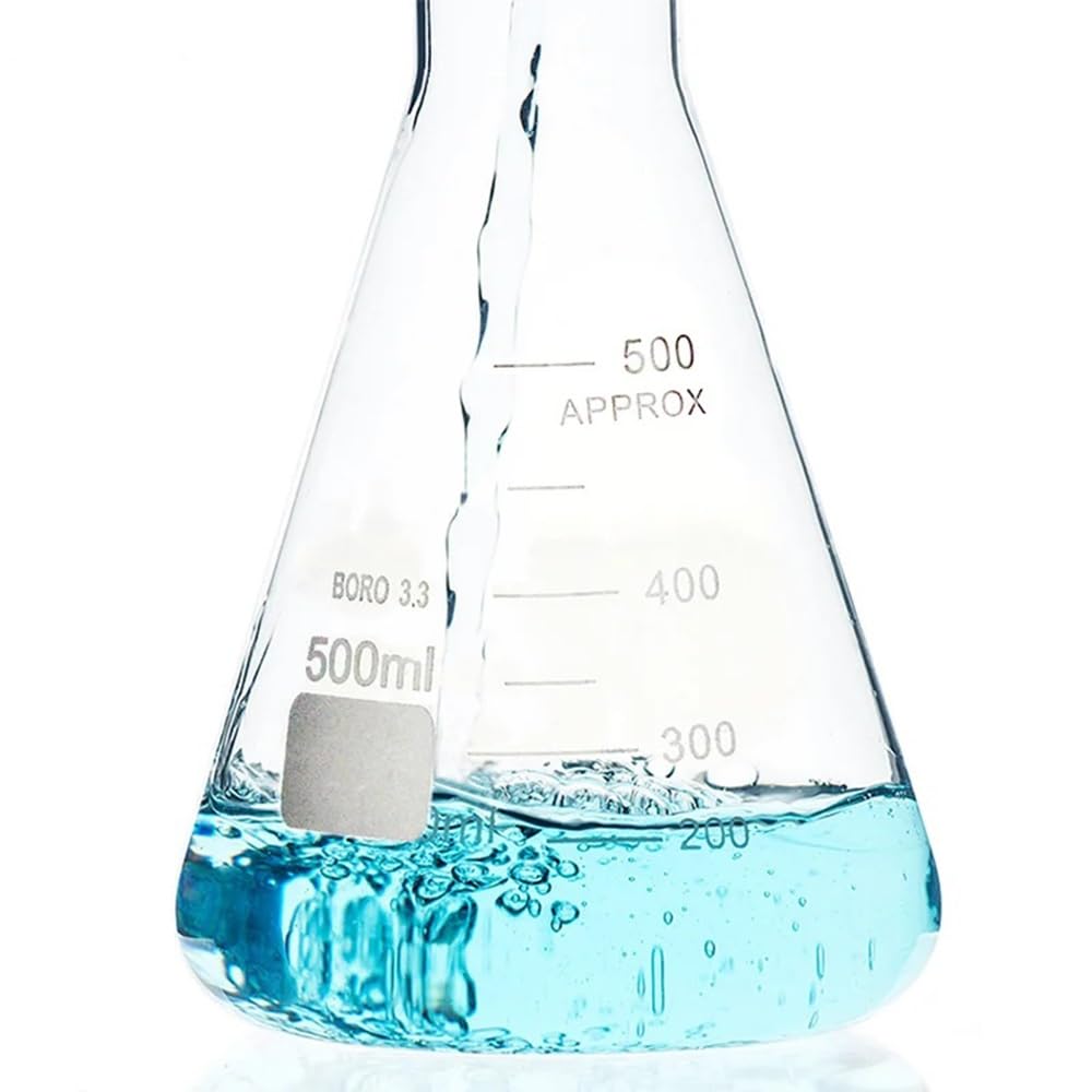 Laborausstattung und -bedarf Labor Großer Erlenmeyerkolben Glas 50ml-2000ml Erlenmeyerbecher
