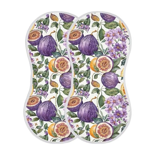 xigua Watercolor Flowers Baby Burp Cloths for Newborn Boys and Girls 1 Pack, Soft & Absorbent Cotton Baby Burp Cloth, Baby Washcloths, Newborn Towel, Burp Rags2