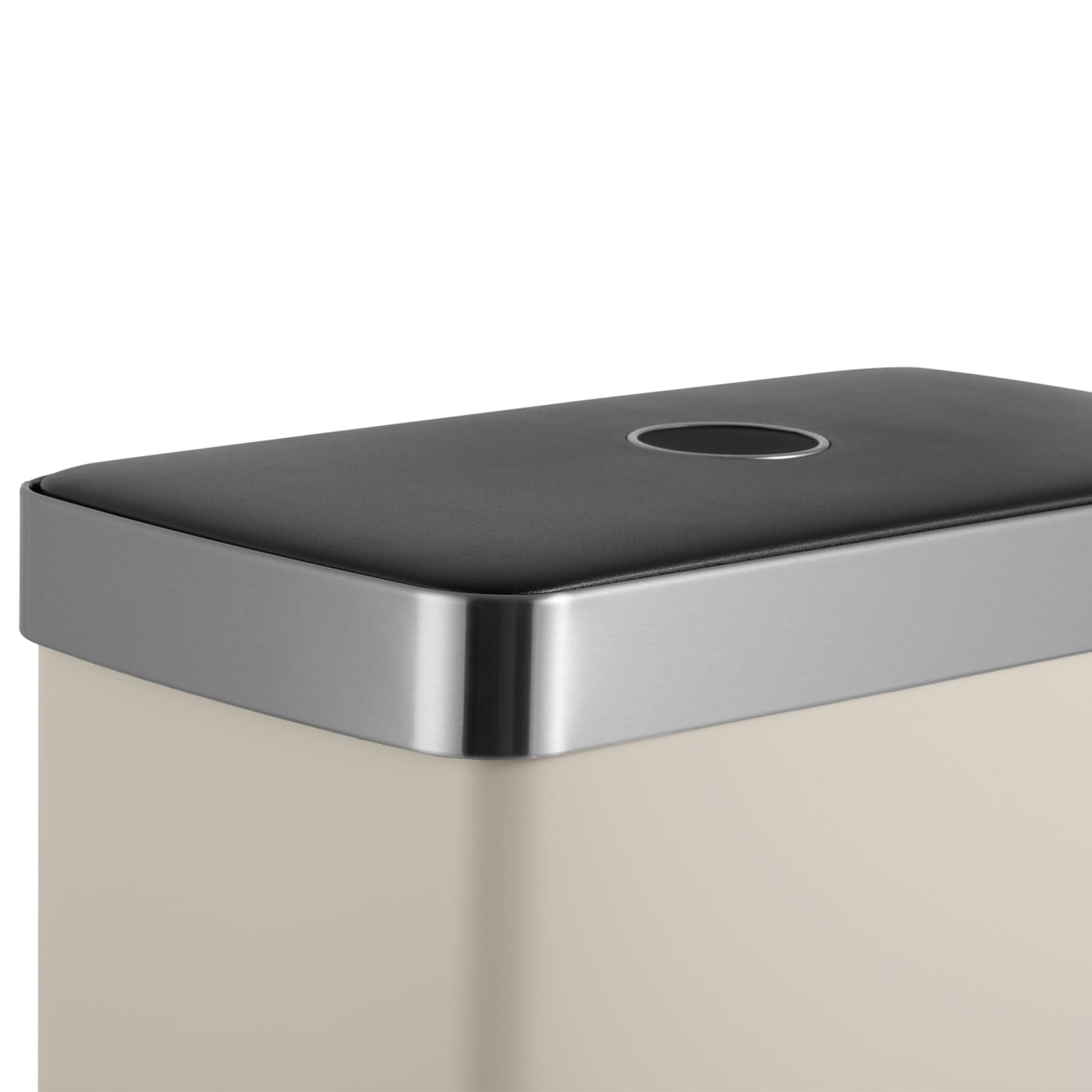 SVITA LT2X30 Mülleimer 60l Treteimer Tretmülleimer Abfalleimer 2 Fächer freistehend mit Deckel inkl. Inneneimer Taupe